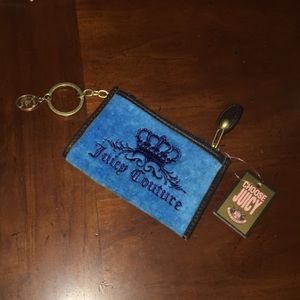 Juicy Couture blue coin purse and/or keychain